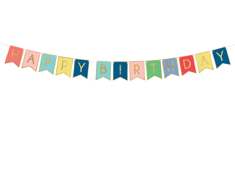 Happy Birthday Banner Fargerik