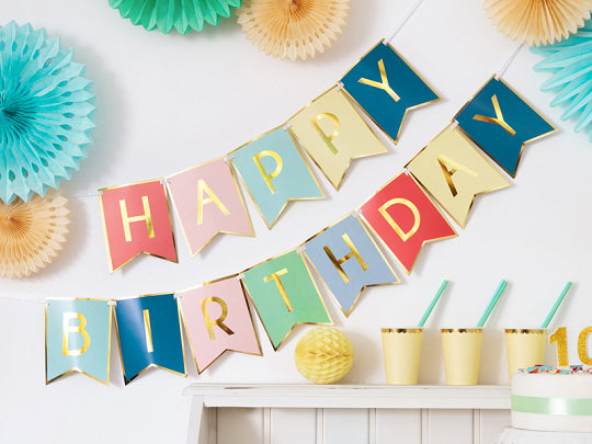 Happy Birthday Banner Fargerik
