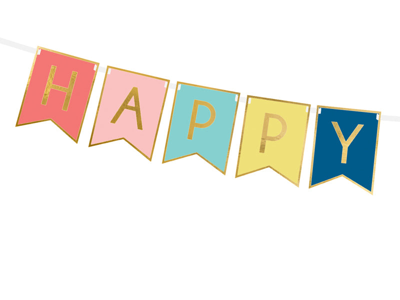Happy Birthday Banner Fargerik