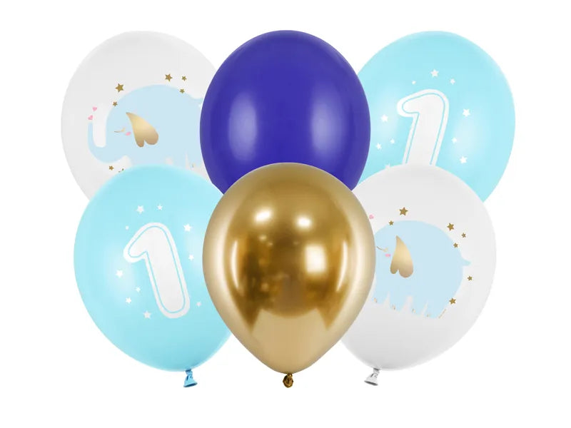 Ballongbukett Lyseblå 1år