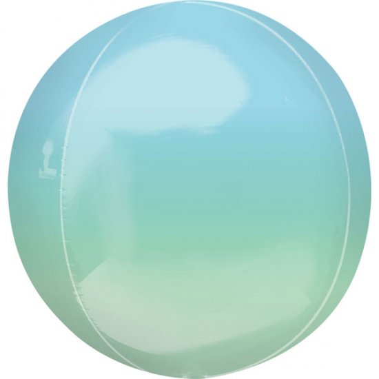 Orbz ballong - Ombre (blå/grønn)
