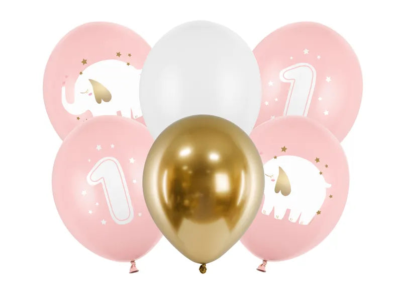 Ballongbukett Lyserosa 1år