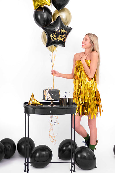 Folieballong - Stjerne "Happy Birthday"
