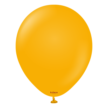 Premium lateksballong kalisan i mørke gul farge, Ballongriket, ballonger til bursdag, ballonger til fest, ballonger til bryllup, sommerfest, hagefest, ballonger til takistalasjon, festlige ballonger, ballonger til DIY ballongbue, nedbrytbar ballonger, miljøvennlige ballonger, festival, ballonger av toppkvalitet 