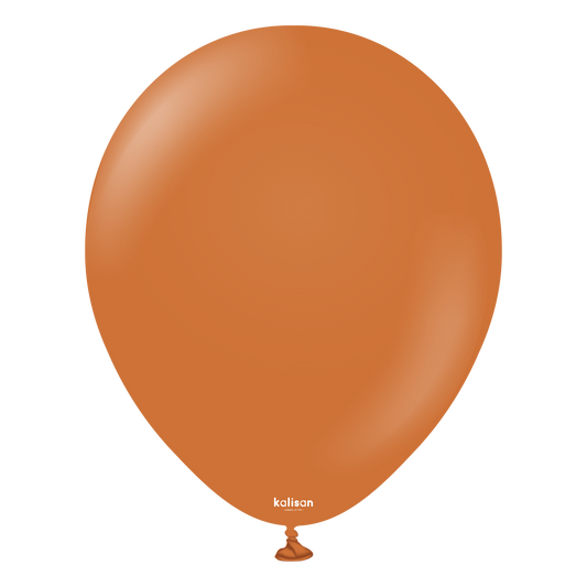 Premium lateksballong i karamellbrun farge 
