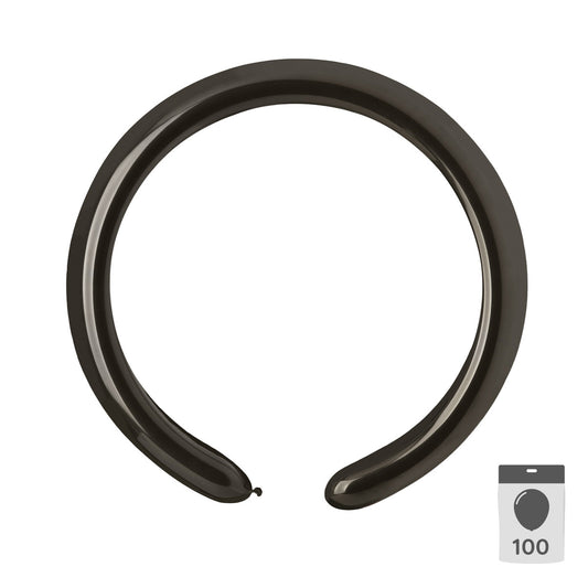 260Q - Black modelling balloons - 100pack