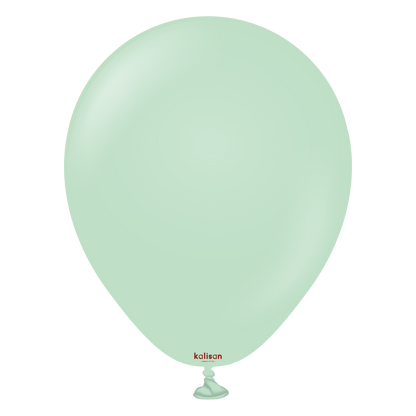 Premium lateksballong Kalisan i macaron grønn farge, ballonger av høyeste kvalitet, biologisk nebrytbare ballonger, miljøvenlig ballonger av naturlig lateks, økologiske ballonger, ballonger til bursdag, ballonger til helium, ballonger til festivaler, ballonger til hagefest, ballonger til alle anledninger 