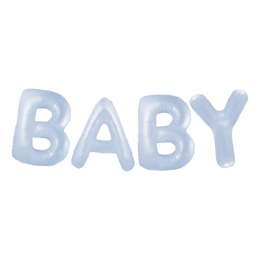 baby ballonger blå, babyshower pynt gutt, dåp pynt gutt, navnefest dekorasjon, baby folieballonger, velkommen baby pynt, pastellblå ballonger, baby shower Norge.