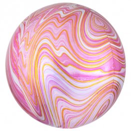 Orbz ballong - Rosa marble